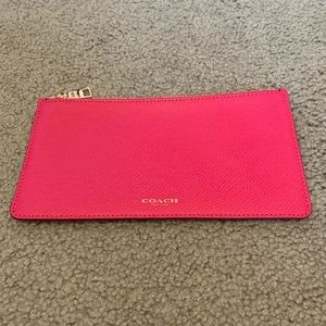Coach Small Pink Pouch/Clutch